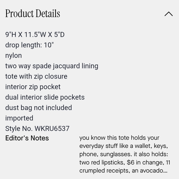 Kate Spade Hayden Blackberry Nylon Leather Polka Dot Top Zip Tote Purse K4871 - Picture 12 of 12